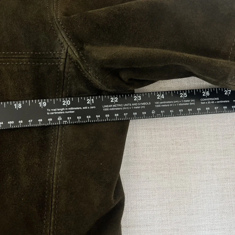 J. CREW Large Vtg Leather Suede Dark Brown Mens Jacket